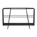 Trento Console Table With Grey Glass Top - SE Home