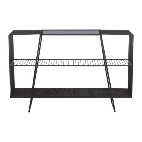 Trento Console Table With Grey Glass Top - SE Home