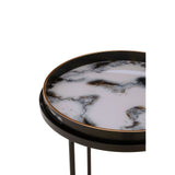 Kitchen & Dining Room Tables Celina Set Of 2 Marble Effect Nesting Tables