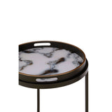 Kitchen & Dining Room Tables Celina Set Of 2 Marble Effect Nesting Tables