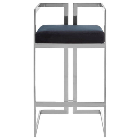 Table & Bar Stools Gloria Black And Silver Bar Stool