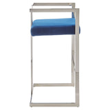 Gloria Blue And Silver Bar Stool - SE Home