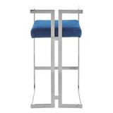 Gloria Blue And Silver Bar Stool - SE Home