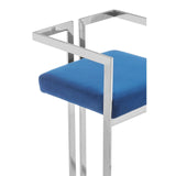 Gloria Blue And Silver Bar Stool - SE Home
