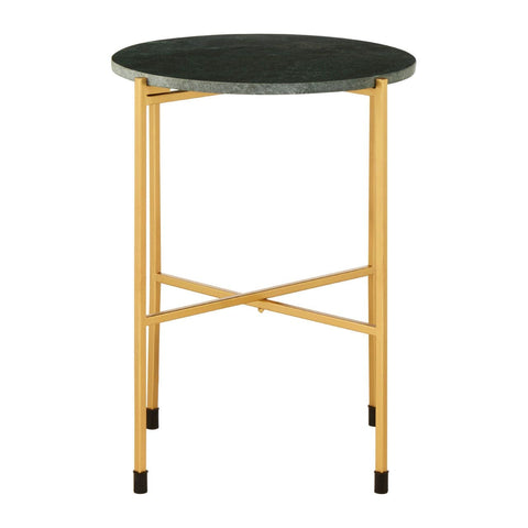 Templar Large Green Marble Top Side Table - SE Home