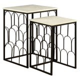 Templar Set Of 2 Marble Tops Side Tables - SE Home