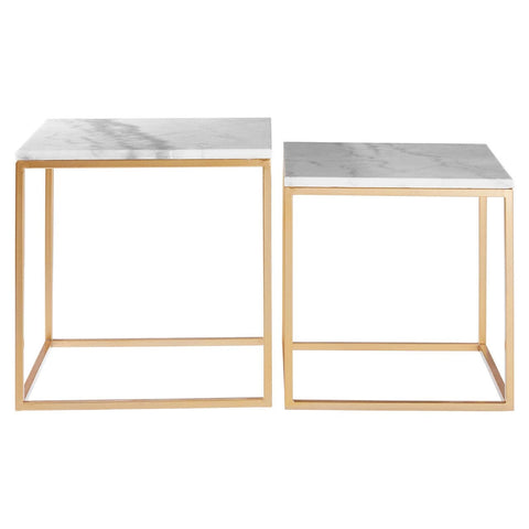 Kitchen & Dining Room Tables Avantis Set Of 2 Square Cuboid Side Tables