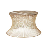 Templar Gold Finish Wire Coffee Table - SE Home