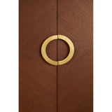 Lino 2 Door Cabinet In Walnut & Brass - SE Home