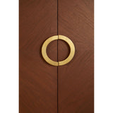 Cabinets & Storage Lino 2 Door Cabinet In Walnut & Brass