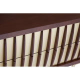 Villi Small Sideboard In Walnut Wood- Small With A Gold Finish - SE Home