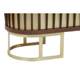 Villi Large Sideboard In Walnut Wood- Large With A Gold Finish - SE Home
