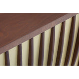 Villi Large Sideboard In Walnut Wood- Large With A Gold Finish - SE Home