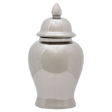 Kensington Townhouse Large Ceramic Silver Jar - SE Home