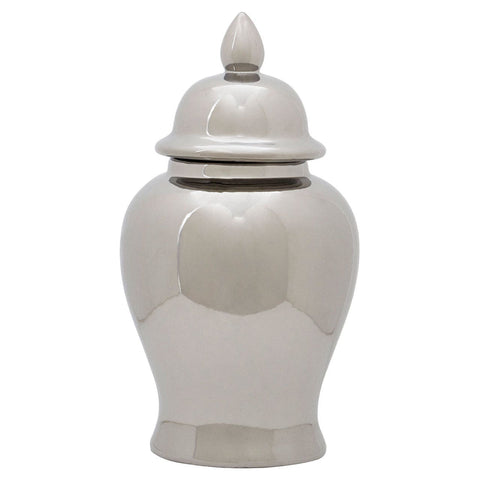 Kensington Townhouse Large Ceramic Silver Jar - SE Home