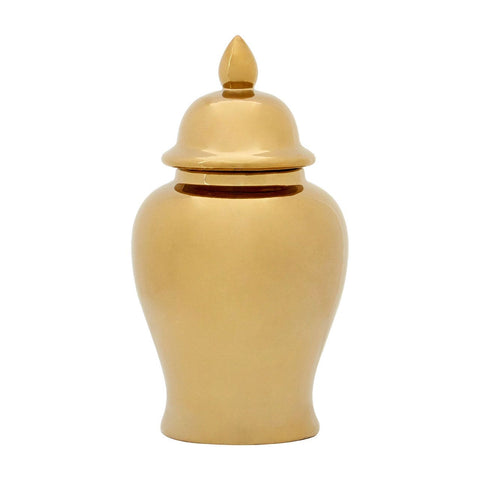 Kensington Townhouse Small Gold Ceramic Jar - SE Home