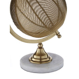 Sculptures & Ornaments Gold Wire Globe With Marble Base