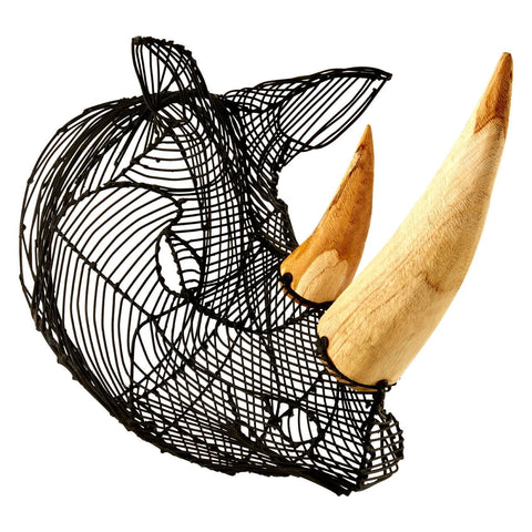 Zania Rhino Head Sculpture - SE Home