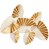 Arts & Crafts Zania Warm Gold Finish Leaf Art
