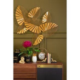 Zania Warm Gold Finish Leaf Art - SE Home