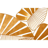 Zania Warm Gold Finish Leaf Art - SE Home