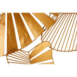 Zania Warm Gold Finish Leaf Art - SE Home