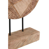 Elementi Round Natural Wooden Sculpture - SE Home