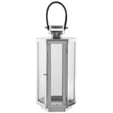 London Small Silver Finish Lantern - SE Home