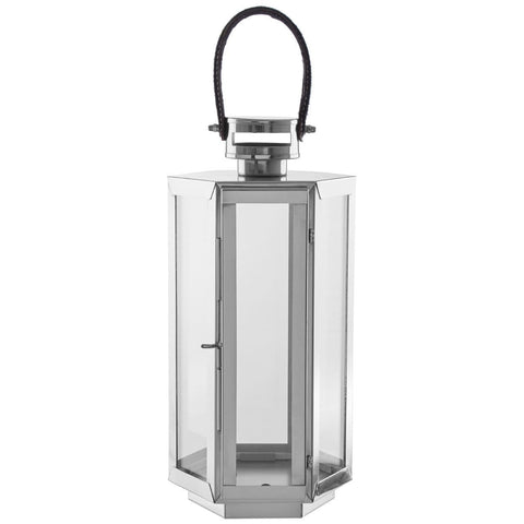 London Small Silver Finish Lantern - SE Home