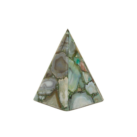 Bowerbird Green Agate Obelisk Sculpture - SE Home