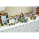 Bowerbird Green Agate Obelisk Sculpture - SE Home