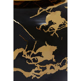 Marmo Marble Effect Black And Gold Small Ceramic Jar - SE Home