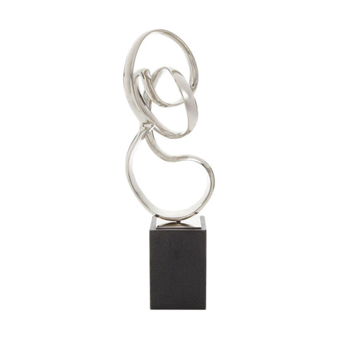 Mirano Nickel Finish Knot Sculpture - SE Home
