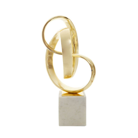 Mirano Gold Finish Knot Sculpture - SE Home