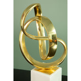Mirano Gold Finish Knot Sculpture - SE Home