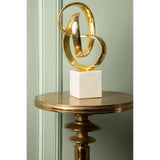 Mirano Gold Finish Knot Sculpture - SE Home