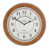 Churchill Tan Genuine Leather Wall Clock - SE Home