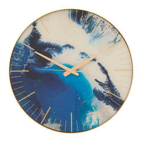 Clocks Celina Blue Abstract Wall Clock