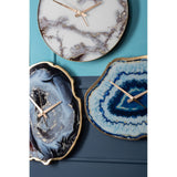 Celina Blue Agate Effect Wall Clock - SE Home