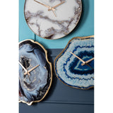 Clocks Celina Blue Agate Effect Wall Clock