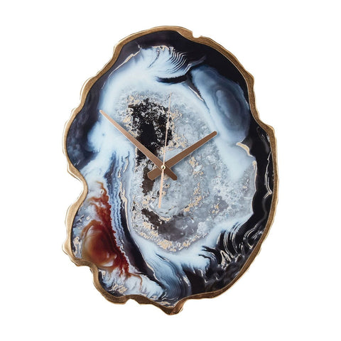 Celina Multicolour Agate Effect Wall Clock - SE Home