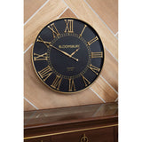 Clocks Mateo Large Black Wall Clock