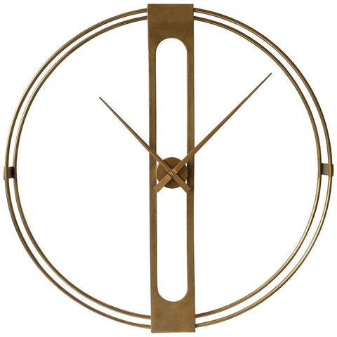 Beauly Gold Metal Skeleton Wall Clock - SE Home