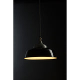 Oslo Large Black Bowl Shaped Pendant Light