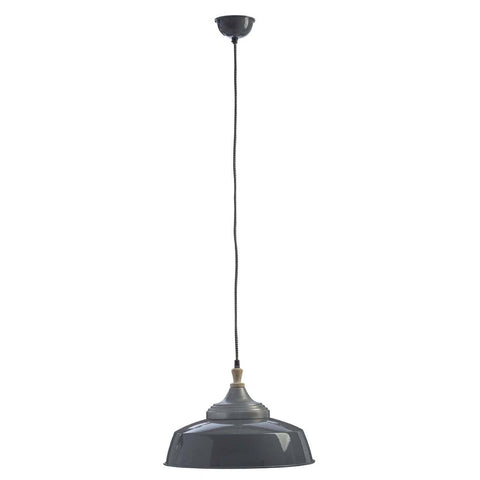 Oslo Large Grey Bowl Shaped Pendant Light - SE Home