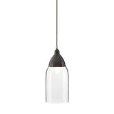 Oslo Grey Glass And Iron Pendant Light