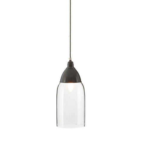 Oslo Grey Glass And Iron Pendant Light - SE Home
