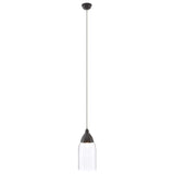 Oslo Grey Glass And Iron Pendant Light