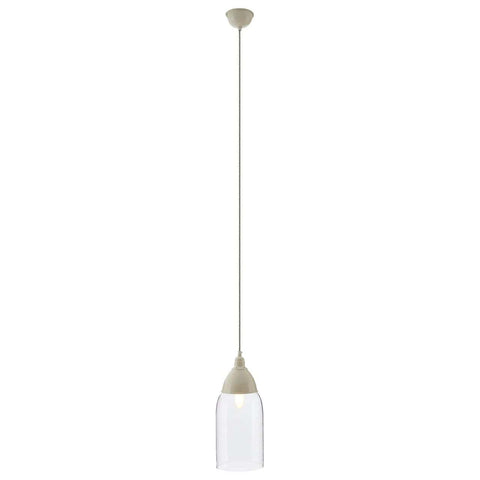 Oslo White Glass And Iron Pendant Light