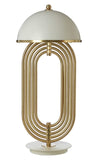 Metropolis White & Gold Effect Table Lamp